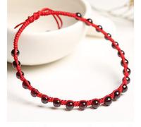 NWPNLXEA Home Collections Feng Shui - Tobillera de riqueza de Feng Shui, color rosa natural, turmalina, granate, amatista, piedra lunar, pulsera para atraer la buena suerte para mujeres, joyería de