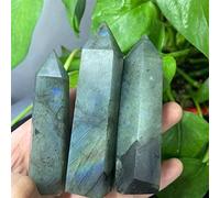 NWPNLXEA Home Collections Regalo 1 pieza de cristal natural de columna de piedra larga prisma de piedra única luz de luna pilar tirón columna de piedra larga piedras naturales hogar (tamaño: 8-9 cm)