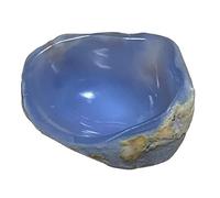NWPNLXEA Home Collections Regalo de cristal natural tallado a mano piedra preciosa tallada azul calcedonia ágata tazón piedras naturales para el hogar (color: color mezclado, tamaño: 3.5-4.5 pulgadas)