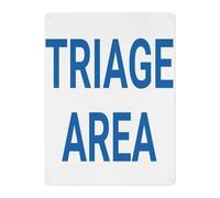 NWPNLXEA Industrial Hospital Sign Metal Tin Sign Triage Area Warning Rustic Wall Decor for Clinic Facility or Man Cave 8 X 12 inch