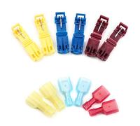 NWPNLXEA Juego de 120 Conectores rápidos de Cables eléctricos en T, Tomas de Empalme y terminales Macho de desconexión rápida aislados