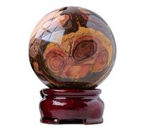 NWPNLXEA Oil Clay Painting Stone Crystal Ball Raw Ore Feng Shui Home Decoration Crafts Ornaments Crystals Collection,50~55mm