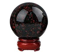 NWPNLXEA Plum Blossom Jade Crystal Sphere,Handcrafted Feng Shui Stone Balls for Home Office Dining Table Decoration Collection,30~40mm