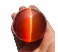 NWPNLXEA red cat Eye Crystal Ball Divination Stone Photography Decorative Ornaments (Size : 4cm)