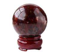 NWPNLXEA Red Gum Flower Crystal Ball Magic Balls Carved Sphere for Decoration,Red-50~55mm