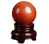 NWPNLXEA Red Jasper Crystal Ball for Home Decor, Crystals Gemstone Sphere with Wooden Stand,Quartz Stone for Feng Shui,Divination, Props,45mm
