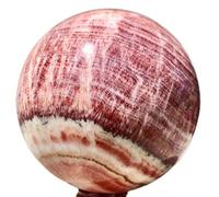 NWPNLXEA Rhodochrosite Pork Stone Sphere Quartz Crystal Ball Ornaments (Size : 70-75mm)