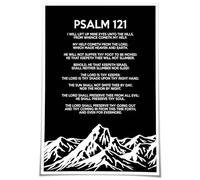 NWPNLXEA Set of 3 Psalm 121 Canvas Prints - Bible Verses Wall Art, Modern Inspirational Quotes, Vertical Gallery Wall Set for Living Room, Christian Gifts Unframed,16x24inch(40x60cm)