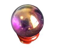 NWPNLXEA Stone Crystal Ball Coated Halo electroplated Quartz Ball(Size:2pcs)