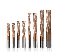 NWPNLXEA Up Down 3.175/4/5/6/8/10mm Shank Bit Coated 2 Flute Carbide Wood 1Pcs(4x4x15x45L) NWPNLXEA