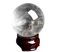 NWPNLXEA White Crystal Balls Clear Quartz Ball for Home Decoration,Fengshui Ornaments with Stand,Polished for Office,8cm/3.14in