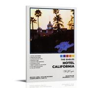 NWQV Póster decorativo de The Eagles-hotel California para pared, pintura para dormitorio, 40 x 60 cm, estilo marco