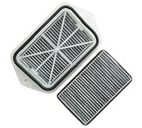 NWQZTS 2 Agujeros Filtro de Cabina, para VW, para Sagitar CC, para Passat Magotan, para Golf, para Tiguan, para Touran, para Skoda, para Octavia, FT100 Filtro de habitáculo(1 Case And 2 Filters)