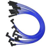 NWQZTS Cables de bobina de bujía bobina de encendido arnés de cable 8mm azul, para Chevrolet, para motores SBC BBC, Paquete de 9 Juego de cables de encendido