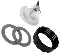 NWQZTS Cuchilla de licuadora con Junta de Cuchilla Tapa Inferior Base de licuadora y 2 Anillos de Goma Junta de Sellado, para Hamilton Beach Cuchilla de la Tapa de la batidora