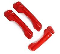 NWQZTS Manija de puerta trasera ABS exterior cubierta de manija pegatina, para Jeep, para Wrangler JL 2018 2019 2020 2021 2022, Null(A Red)