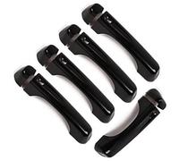 NWQZTS Manija de puerta trasera ABS exterior cubierta de manija pegatina, para Jeep, para Wrangler JL 2018 2019 2020 2021 2022, Null(B Black)