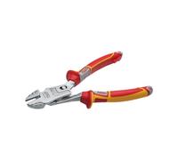 NWS Cortador lateral de fuerza de palanca VDE, 200 mm, FantasticoPlus, corte de precisión para alambre de piano, pernos, clavos, remaches | Industria eléctrica con cambio de palanca | Art. nº