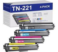 NwugFdk Paquete de 4 Cartuchos de tóner TN 221 TN 225 compatibles con MFC 9130CW MFC 9340CDW HL 3180CDW