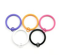 NX Garden 50 llaveros planos coloridos de 30 mm, llavero de metal dividido para organización de llaves de coche, hogar, color B