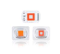 NXCVBNKZJ Iluminación KJXP, Paquete de 5, lámpara LED de espectro completo 20W 30W 50W lámpara de chip LED COB con lente reflectora plantas semillas luz de cultivo(Red light,220V 20W)