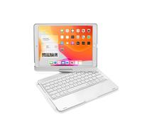 NXCVBNKZJ kuaijiexiaopu Backlight Touch Keyboard 360° Rotating Protective Cover Suitable for iPad Air3 10.5 inches/7/8/9 10.2-Inch Universal(Silver)