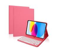 NXCVBNKZJ kuaijiexiaopu Backlit Keyboard and Mouse Kit Pen Slot Leather Case Suitable for Samsung Galaxy Tab A11+/A9 Plus 11 Inch SM-X210/X216(Begonia Red+Keyboard)