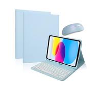 NXCVBNKZJ kuaijiexiaopu Backlit Keyboard and Mouse Kit Pen Slot Leather Case Suitable for Samsung Galaxy Tab A11+/A9 Plus 11 Inch SM-X210/X216(Sky Blue+Keyboard+Mouse)