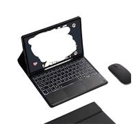 NXCVBNKZJ kuaijiexiaopu Flip Cover Keyboard and Mouse Set Suitable for Samsung Galaxy Tab S11/SM-X730/X736B(Black+Touch Backlit KB+Mouse)