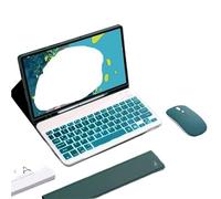 NXCVBNKZJ kuaijiexiaopu Flip Cover Keyboard and Mouse Set Suitable for Samsung Galaxy Tab S11/SM-X730/X736B(Dark Green+Backlit KB+Mouse)