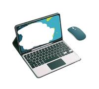 NXCVBNKZJ kuaijiexiaopu Flip Cover Keyboard and Mouse Set Suitable for Samsung Galaxy Tab S11/SM-X730/X736B(Dark Green+Touch Keyboard+Mouse)