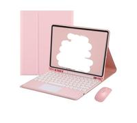 NXCVBNKZJ kuaijiexiaopu Funda de Cuero de Silicona Desmontable con Teclado magnético, Adecuada for iPad Pro de 10,2/10,5 Pulgadas, Universal(Pink+Touch Keyboard+Mouse)