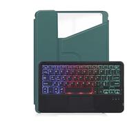 NXCVBNKZJ kuaijiexiaopu Funda de Cuero for Teclado con Ranura for bolígrafo, Carcasa acrílica Adecuada for Lenovo Tab M11-11 Pulgadas 2024(Dark Green+RGB Backlit Touch KB)