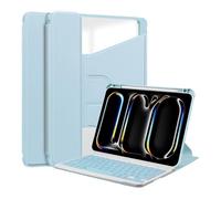 NXCVBNKZJ kuaijiexiaopu Funda Protectora acrílica giratoria de 360° con Ranura for bolígrafo, Cubierta for Teclado Adecuada for Xiaomi 7/7 Pro 11,2 Pulgadas 2024(Sky Blue+Keyboard)