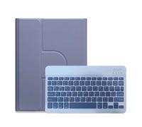 NXCVBNKZJ kuaijiexiaopu Funda Protectora con Teclado RGB con rotación de 360 Grados, Funda de Cuero for Tableta Compatible con iPad Pro 2018-22 de 11 Pulgadas Universal(Keyboard+Deep Purple)