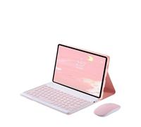 NXCVBNKZJ kuaijiexiaopu Funda Protectora de Cuero con Tapa for Teclado QWERTY, Adecuada for Redmi Pad pro-12,1 Pulgadas(Pink+Keyboard+Mouse)