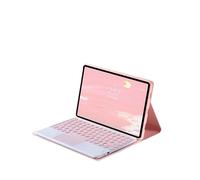 NXCVBNKZJ kuaijiexiaopu Funda Protectora de Cuero con Tapa for Teclado QWERTY, Adecuada for Xiaomi Pad 6Spro-12,4 Pulgadas(Pink+Touch Keyboard)