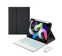 NXCVBNKZJ kuaijiexiaopu Funda Protectora for Teclado con Tapa de tecla Cuadrada/Redonda con Ranura for bolígrafo Adecuada for Xiaomi Pad 6/6Pro-11 Pulgadas(Black+White Touch Backlit KB)