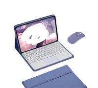 NXCVBNKZJ kuaijiexiaopu Keyboard+Mouse+Protective Case Suitable for Samsung Galaxy Tab A11 Plus/A9+/A9plus 11 Inch 2023(Dark Purple+White Touch KB+Mouse)