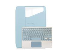 NXCVBNKZJ kuaijiexiaopu Keyboard Protective Case with Pen Slot, 360° Rotating Acrylic Shell Suitable for Samsung Galaxy Tab A11+(2025)/A9 Plus 11 Inches(Sky Blue+Touch Keyboard)