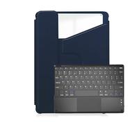 NXCVBNKZJ kuaijiexiaopu Keyboard Protective Case with Pen Slot, 360° Rotating Acrylic Shell Suitable for Samsung Galaxy Tab A11+(2025)/A9 Plus 11 Inches(Royal Blue+Touch Keyboard)