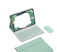 NXCVBNKZJ kuaijiexiaopu Keyboard Soft Shell with Pen Slot, Leather Protective Case Suitable for iPad 11th/10th Generation 10.9 Inches Universal(Matcha Green+Keyboard+Mouse)