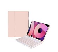 NXCVBNKZJ kuaijiexiaopu Keyboard Soft Shell with Pen Slot, Leather Protective Case Suitable for iPad 11th/10th Generation 10.9 Inches Universal(Light Pink+Backlit KB+Mouse)