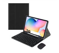 NXCVBNKZJ kuaijiexiaopu Square/Round Keycap Keyboard, Protective Case with Pen Slot Suitable for Samsung Galaxy Tab S6 Lite 10.4 Inch P625 2024(Black+Keyboard+Mouse)