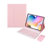 NXCVBNKZJ kuaijiexiaopu Square/Round Keycap Keyboard, Protective Case with Pen Slot Suitable for Samsung Galaxy Tab S6 Lite 10.4 Inch P625 2024(Pink+keycap Keyboard+Mouse)