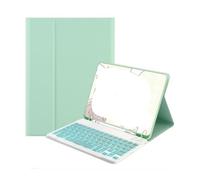 NXCVBNKZJ kuaijiexiaopu Teclado con Ranura for lápiz, Funda de Piel sintética Compatible con Samsung Galaxy Tab S11 SM-X730/X736B de 11 Pulgadas (2025)(Green+Backlit Keyboard)