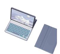 NXCVBNKZJ kuaijiexiaopu Teclado con Ranura for lápiz, Funda de Piel sintética Compatible con Samsung Galaxy Tab S11 SM-X730/X736B de 11 Pulgadas (2025)(Dark Purple+Backlit Keyboard)