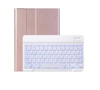 NXCVBNKZJ kuaijiexiaopu Teclado con Ranura for lápiz, Funda de Piel sintética Compatible con Samsung Galaxy Tab S11 SM-X730/X736B de 11 Pulgadas (2025)(Rose Gold+Backlit Keyboard)