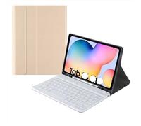 NXCVBNKZJ kuaijiexiaopu Teclado con Ranura for lápiz, Funda de Piel sintética Compatible con Samsung Galaxy Tab S11 SM-X730/X736B de 11 Pulgadas (2025)(Golden+Keyboard)