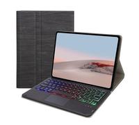 NXCVBNKZJ kuaijiexiaopu Universal Keyboard Wood Texture Leather Protection Case Suitable for Microsoft Surface Go 2/3 10 Inch Universal(Black+Touch Backlit Keyboard)